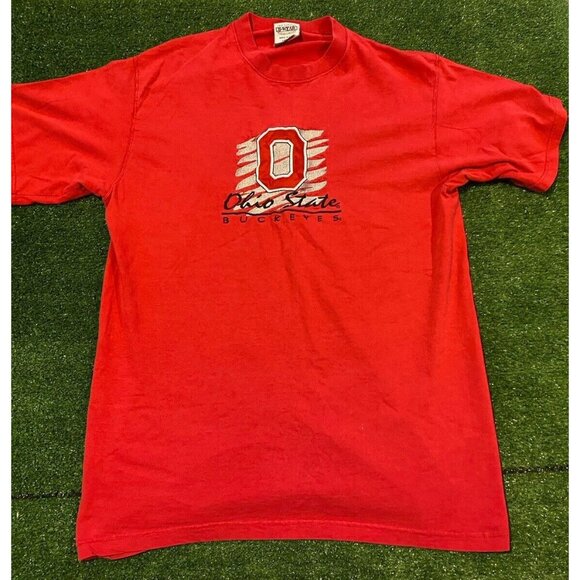 Vintage Ohio State Buckeyes shirt mens large embroidered OSU unisex adult 90s - Picture 1 of 9